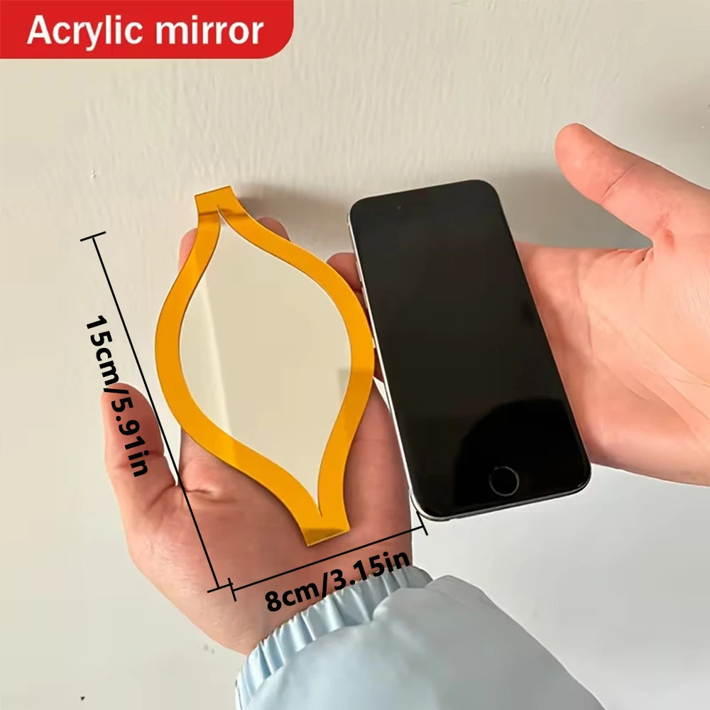 Hemasa 12/6pcs Teardrop Combination Bathroom Mirror / Golden Artistic Decorative Mirror for Bedroom Living Room Hallway Accent Wall