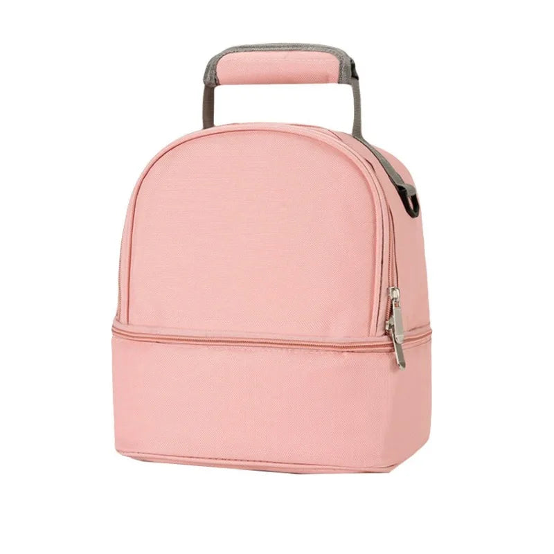 Hemasa Lunch Bag Food Thermal Box Waterproof Office Cooler Lunchbox with Shoulder Strap Insulated Case
