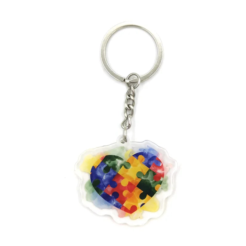 Autism Pattern Anime Lanyard Badge Holder ID Card Lanyards Mobile Phone Rope Key Lanyard Neck Straps Keychain Key Ring
