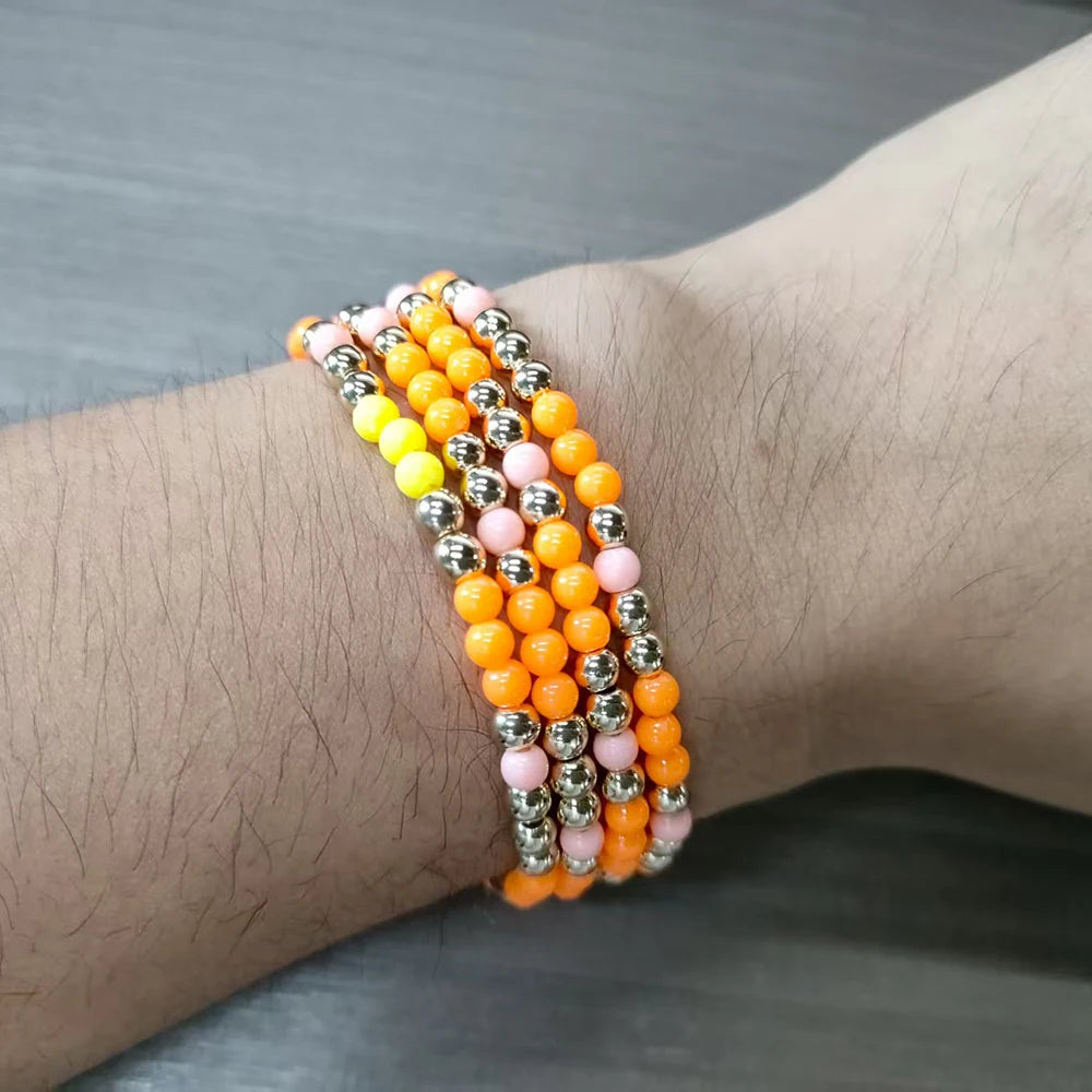 Tejesa Seed Beads Colorful 6mm Beaded  Bracelets Sets for girls/Women