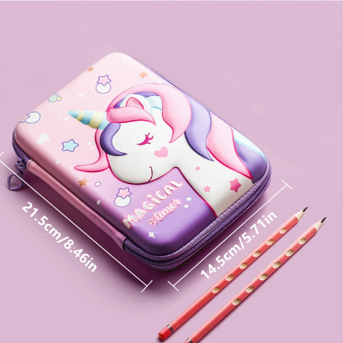 3D EVA unicorn cute pencil case cartoon stationery box girls Color pencil box student pen case school supplies gifts ipad case