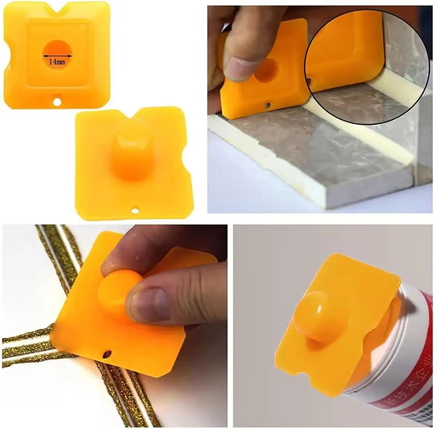 Silicone Plastic Caulking Tool Kit Joint Sealant Spreader Spatula Scraper for Tile Window Grout Edge Removal Construction Tools