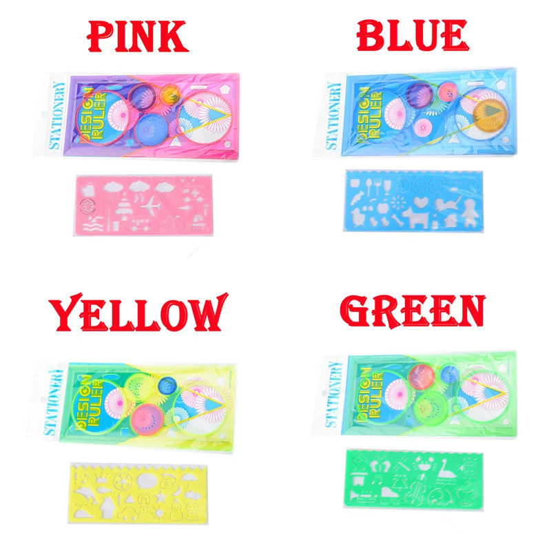 Hemasa Geometry Spirograph Drawing Stencils Set Painting Template Art Crafts   Ruler