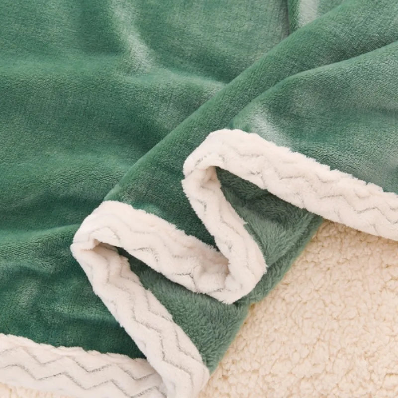 Solid Flannel Blankets for Beds Soft Warm Fluffy Faux Fur Mink Throw Solid Color Sofa Cover Bedspread Lightweight Blanket