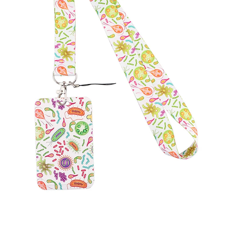 Dentist Doctor Nurse Cartoon Credential Neck Strap Lanyards Keychain ID Card Pass Hang Rope Lariat Key Chain Ring Badge Holder