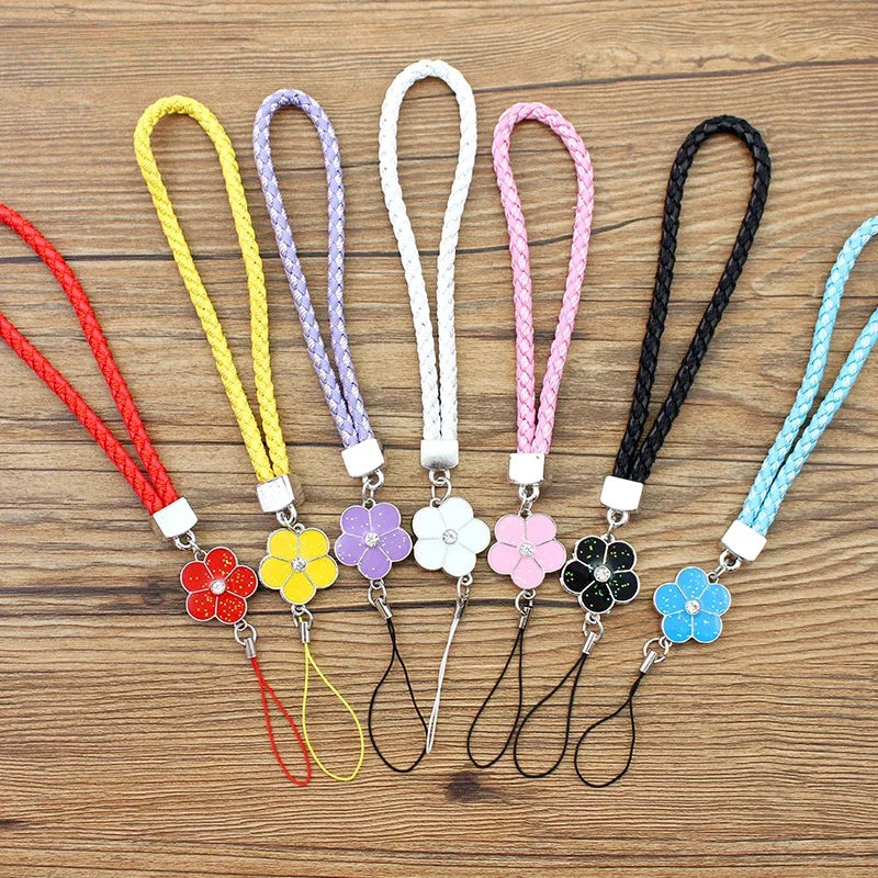 Tejesa Small Flower Phone Straps Mobile Phone Lanyard  for USB ID/ Card Keychain ,for IPhone