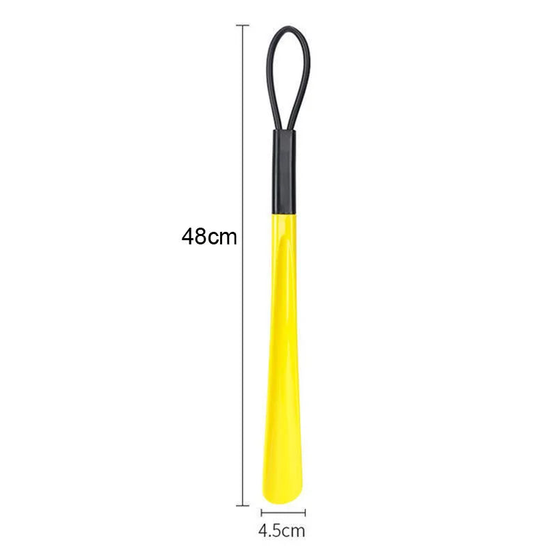 Hemasa 1pc Extra long flexible plastic shoe horns  for pregnant women wearing shoe assistants