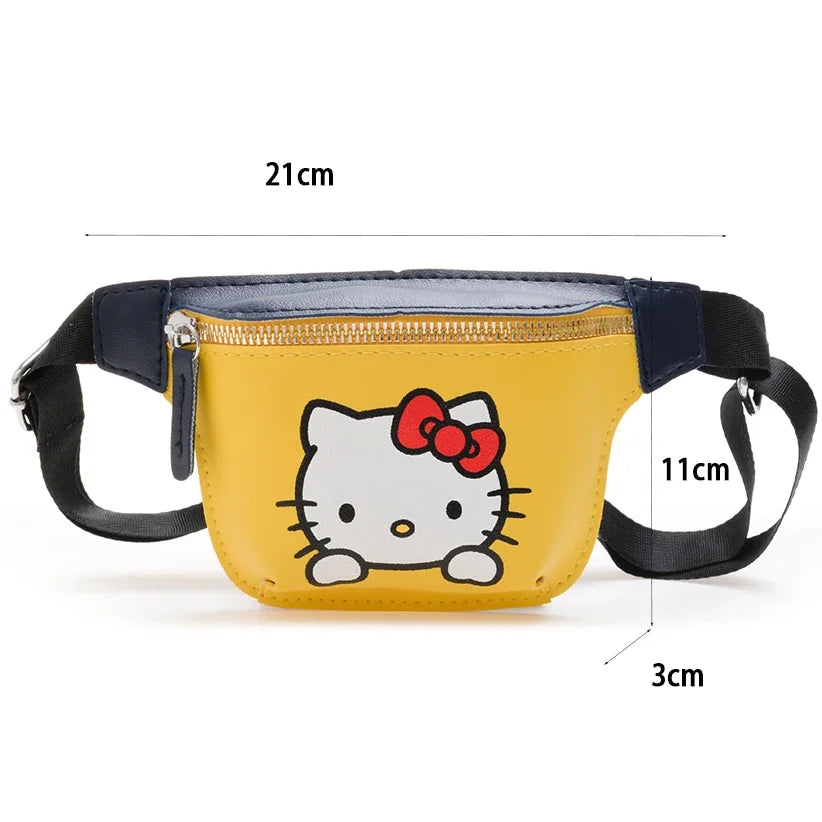 Hello Kitty Cute Wallet Children's Chest Bag Cartoon Kawaii Boys and Girls Small Bag Waist Bag Coin Purse Girls Purse Coin Pouch