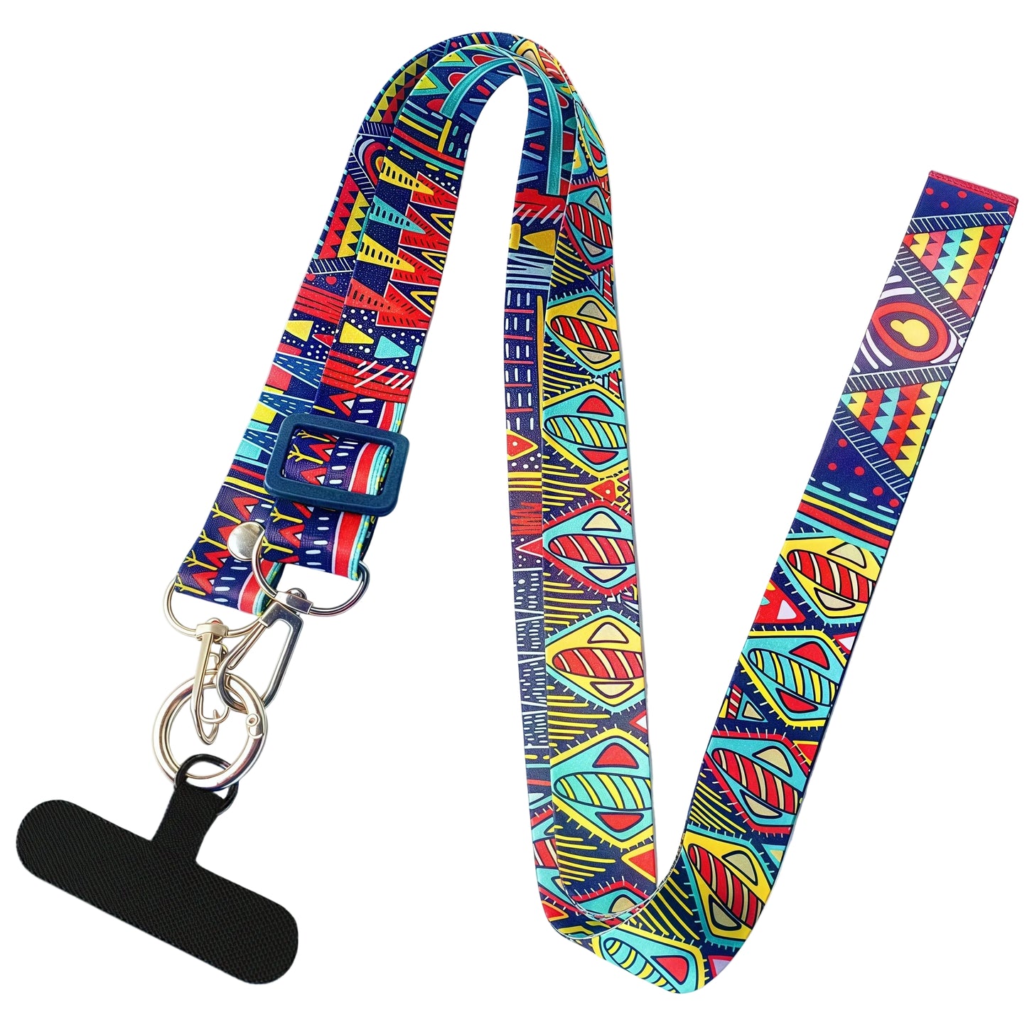 Tejesa  Mobile Phone Lanyard For Women – Stylish Messenger Strap Wth Geometric Patterns, Comfortable Neck Loop