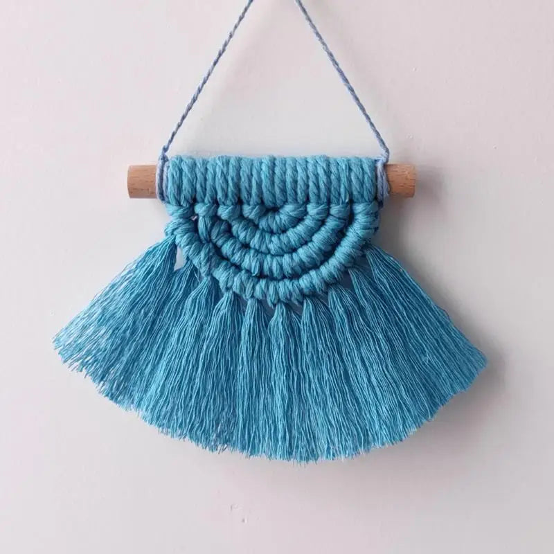 Bohemia Handwoven Macrame Tapestry with Tassels Bedroom Living Room Hanging Decorations Farmhouse Decoration Accessories