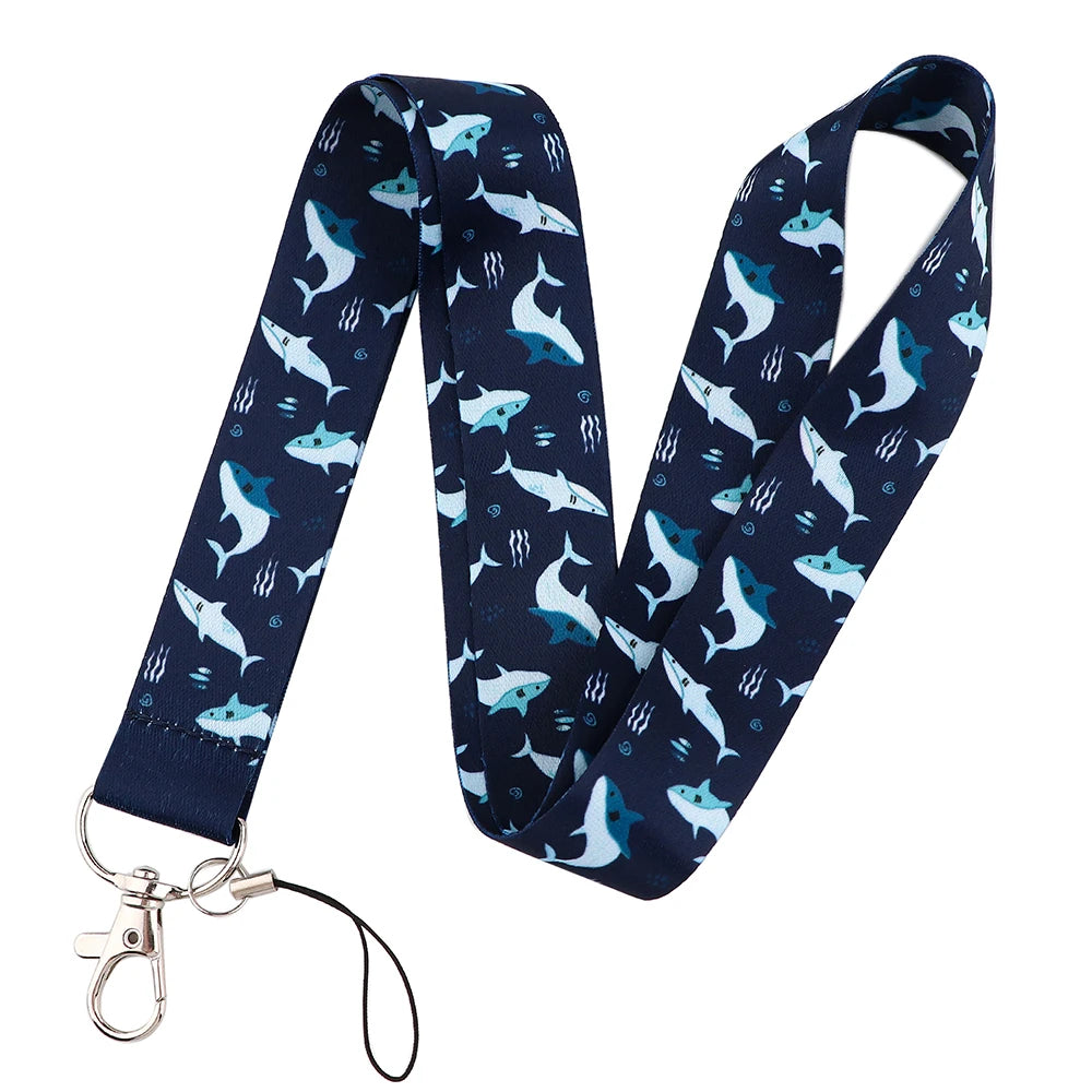 Tejesa Shark Whale Lanyards for Key Neck Strap ID Card Badge Gym Key Chain Keys Holder Keychain