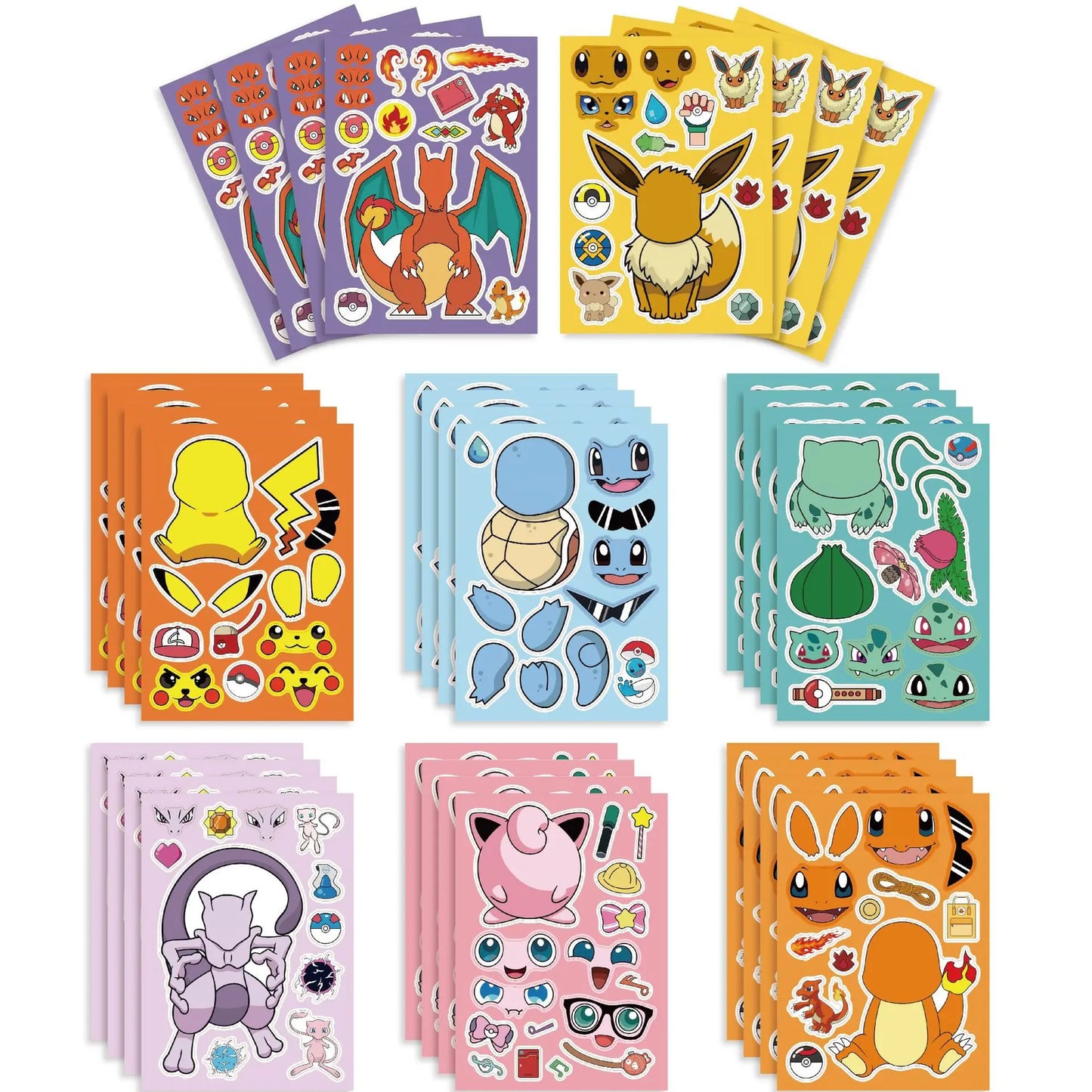Pokemon Pikachu Birthday Party Favors Gifts Slap Bracelets Stamps Tattoos Stickers Kids Goodie Bag Fillers Party Supplies Decora