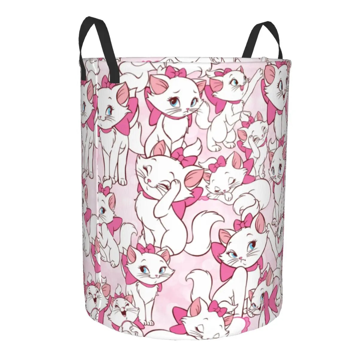 Hemasa Cats   On Pink Laundry Foldable Basket  for Toys / Clothes Hamper Storage Bin for Kids Nursery