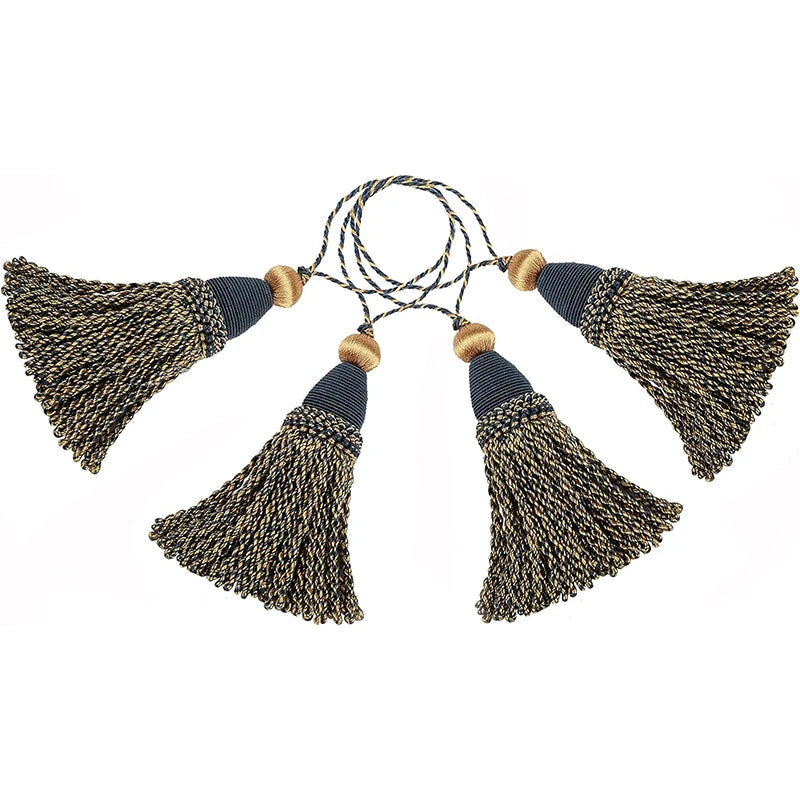 4 & 2Pack Tassel Key Tassel with Loops Handmade Twisted Tassel Craft DIY Accessories for Home Decoration Tassels for Crafts