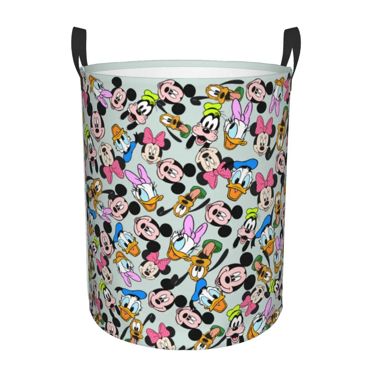Tejesa  Mickey Mouse Cartoon Pattern Laundry Basket Collapsible Clothes Hamper for Nursery Kids Toys Storage Bin