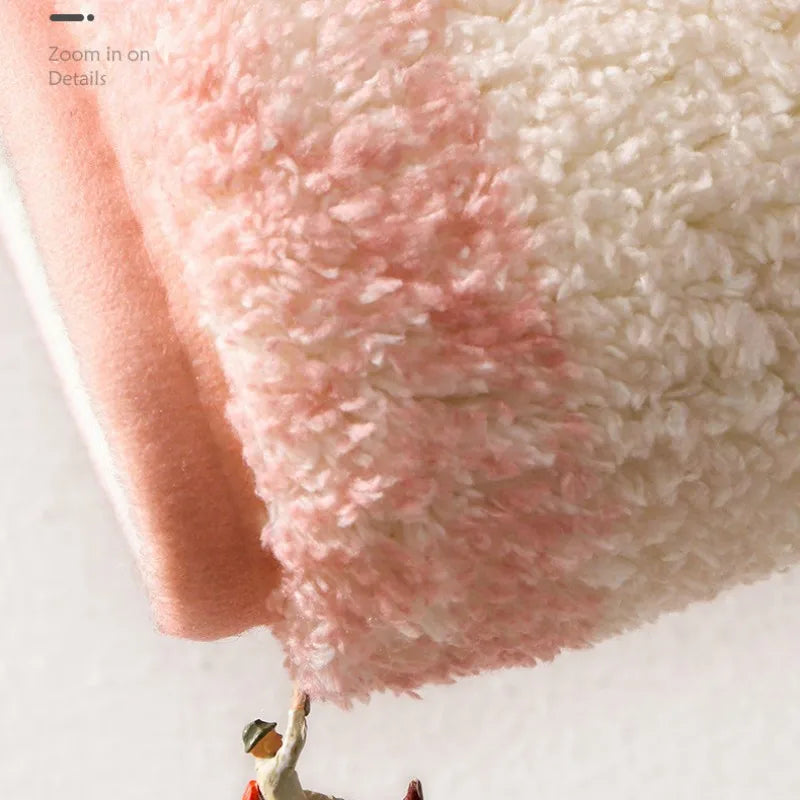 Irregular Shape Living Room Decoration Carpet Pink Pattern Rugs for Bedroom Thicken Plush Bedside Rug Home Fluffy Soft Floor Mat