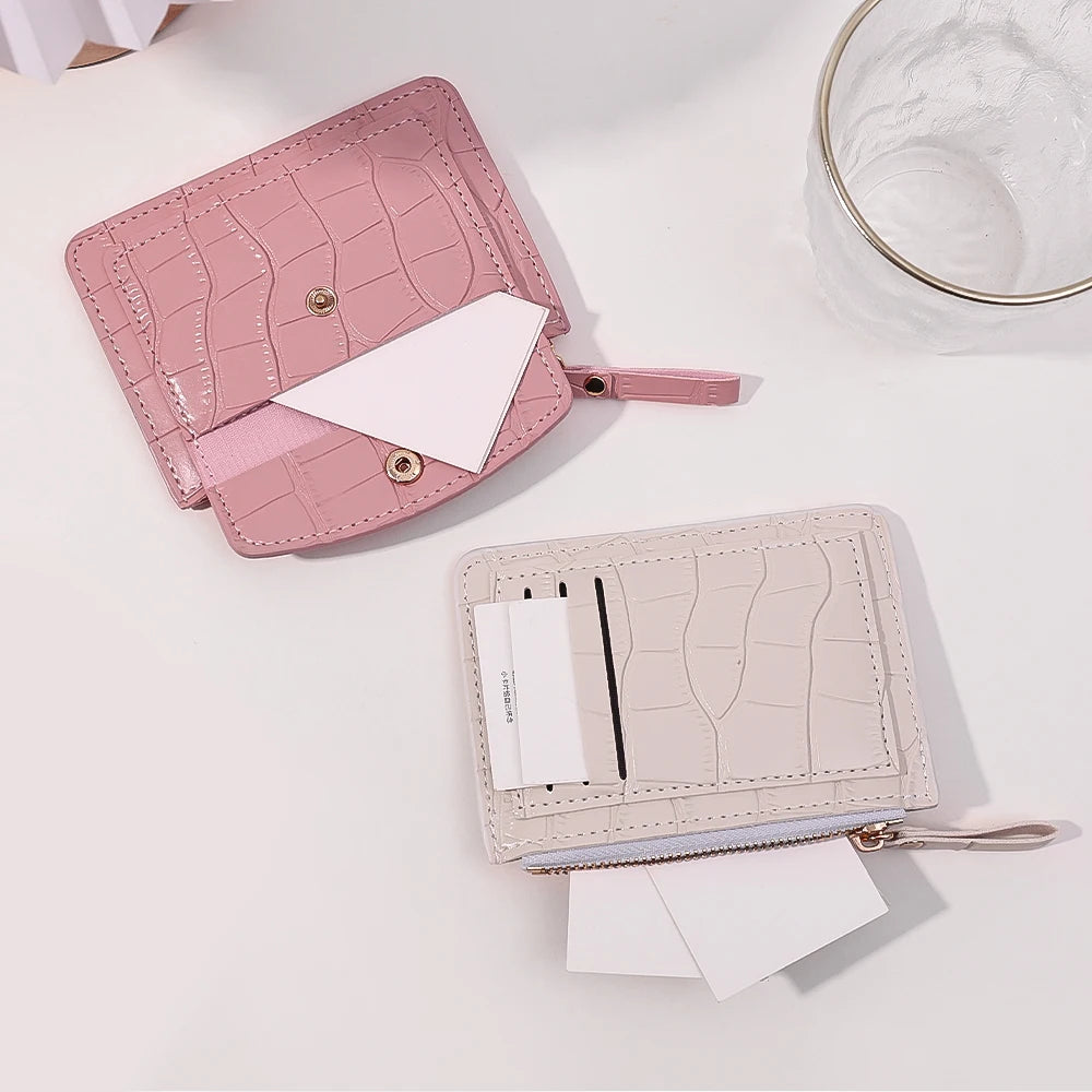 Hemasa Mini Wallets  Multi-Cards Holder For Women /Leather Female Purse Coin Short Wallet