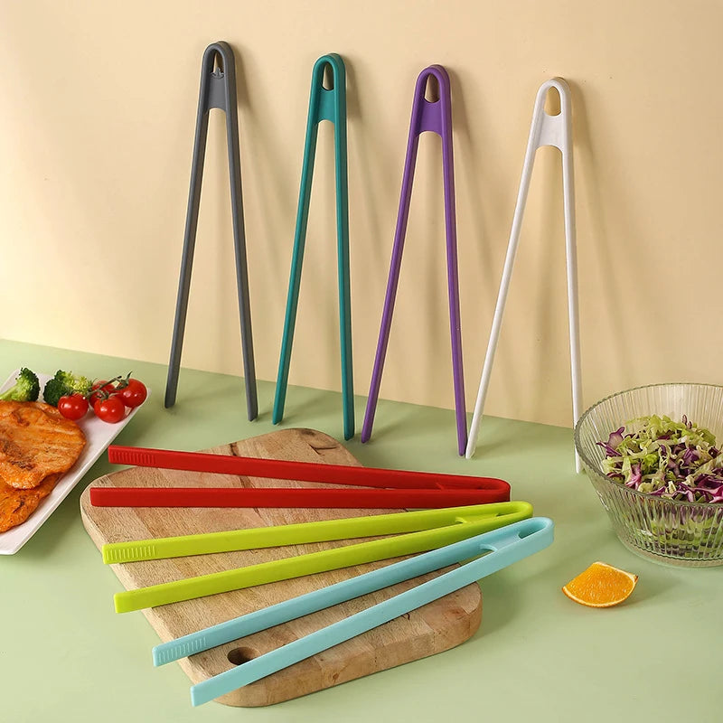 Tejesa  29cm Silicone Grill Tongs Non-Stick Food Bread Clip Heat Resistant BBQ Salad Cooking Serving Clamp Steak Pasta Clip For Kitchen