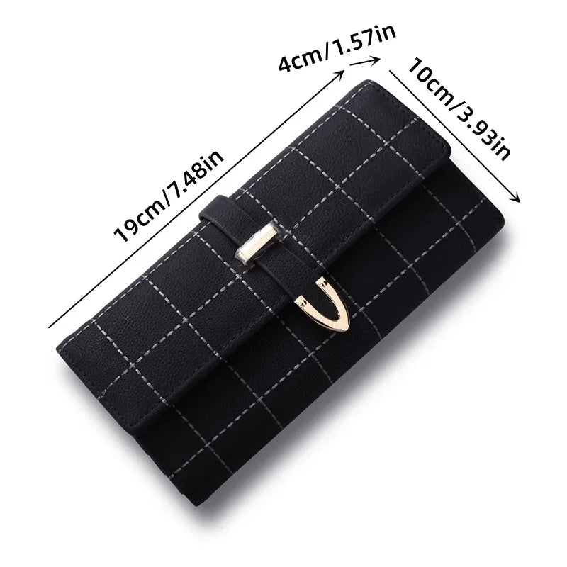 Tejesa Women's Long Wallet Embroidered Vintage Frosted Cover Tri-fold Large Coin Purse / Money Bag