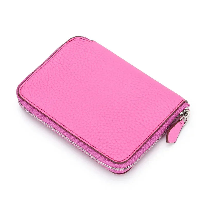 Tejesa  Genuine Leather Card Wallets Women Credit Card Holders Women Coin&ID Holder Female Organizer Business Card Holder
