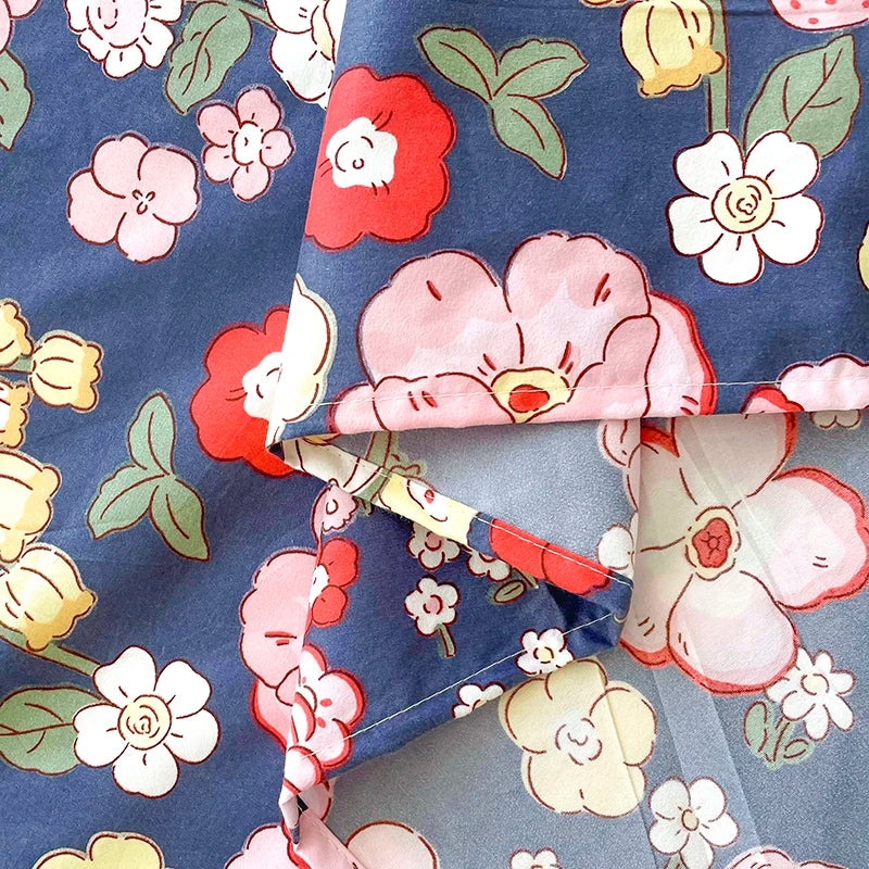 1pc Bed Sheet Flower Printed Top Sheets Single/Queen/King Bedsheet for Double Beds Floral Flat Bed Sheet(without pillowcase)