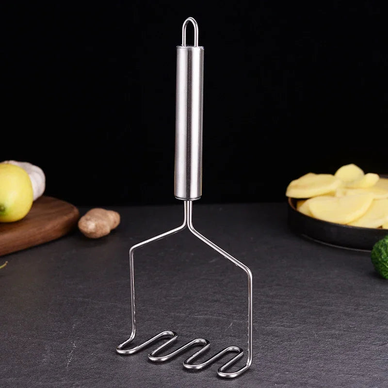 Hemasa Stainless Steel Potato Masher Manual Fruit Vegetable Pressure Mud Machine Kitchen Children Food Crusher