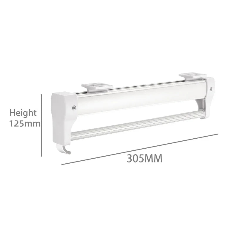 Hemasa Adjustable Wardrobe Clothing Rail Heavy Duty Pull-Out Closet Valet Rod 25CM Top Mount Wardrobe Hanger Rack Bar Ball Slide