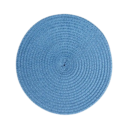 Hemasa Set of 6 Round Woven Non-slip Kitchen Placemat for Kitchen Dining Table European Style