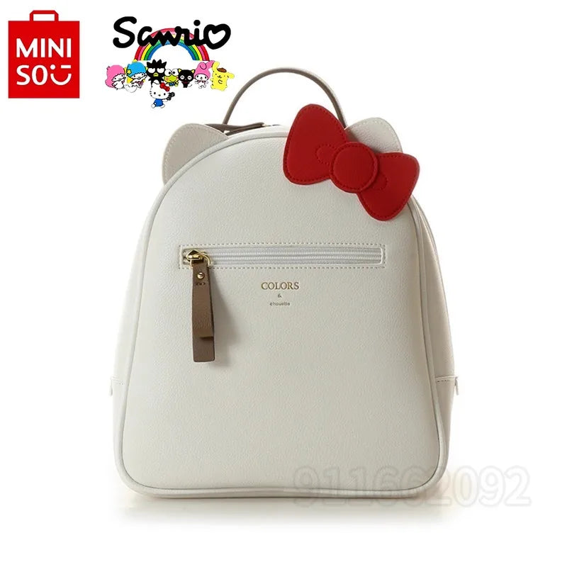 MINISO Hello Kitty New Mini Backpack Luxury Brand Original 2-piece Set Women's Backpack Cartoon Cute Women's Bag Fashion Trend