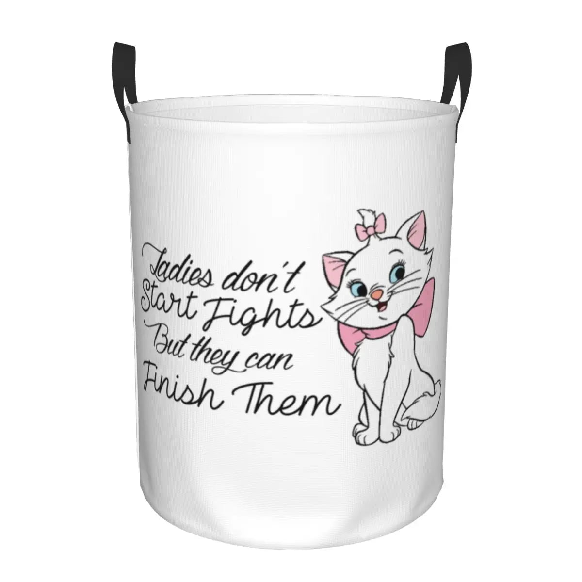 Hemasa Cats   On Pink Laundry Foldable Basket  for Toys / Clothes Hamper Storage Bin for Kids Nursery