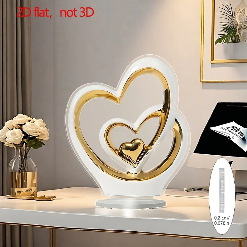 Tejesa Heart-Shaped Modern Minimalist Decor - Luxury Home Accent for Living Room, Entryway, Wine Bar & TV Cabinet