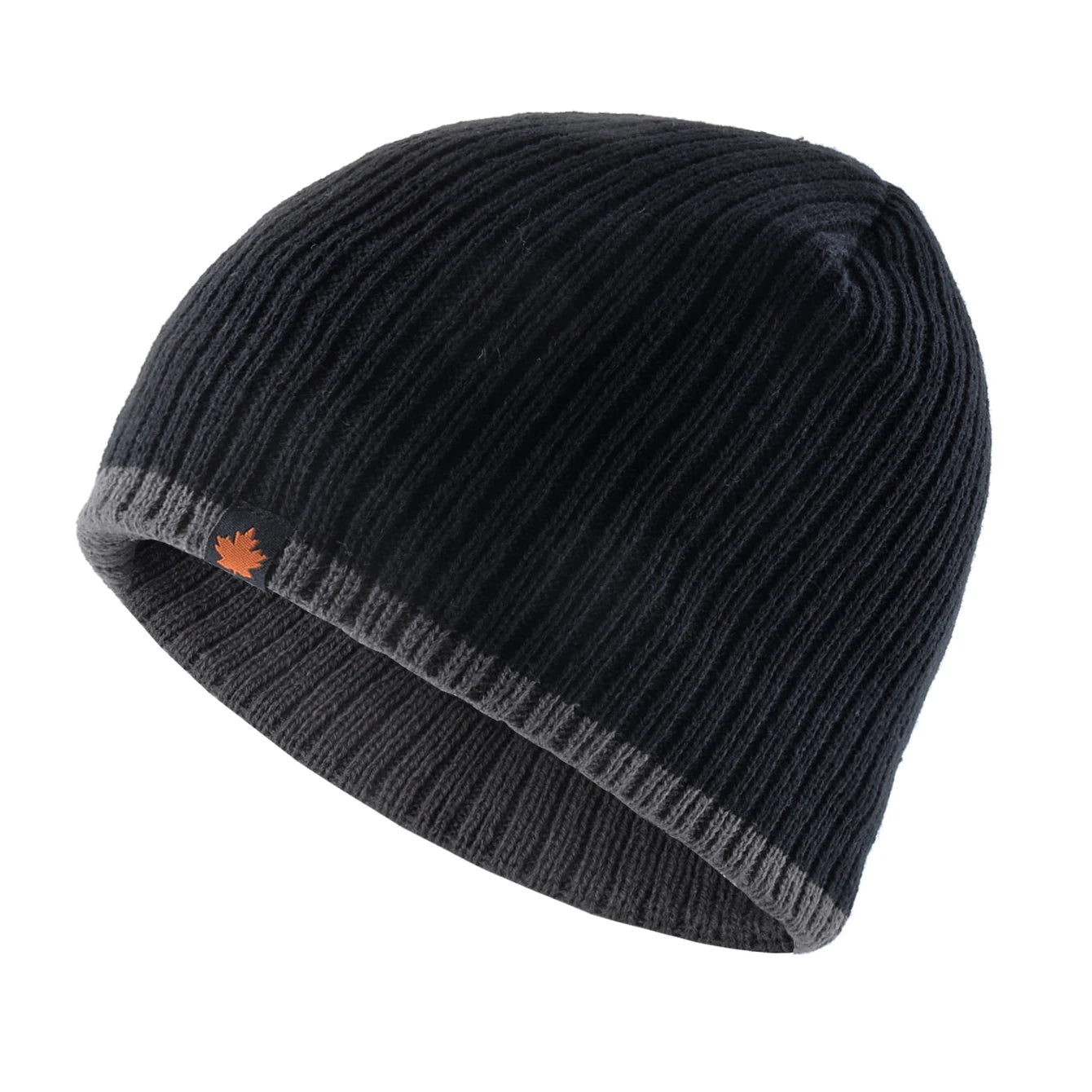 Men's Skullies Beanies Knitted Wool Hats Men Winter Knitting Thick Beanie Hat Double Layer Solid Color Velvet Warm Bonnet Cap