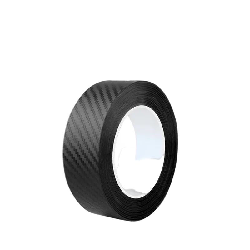 Tejesa 3D Carbon Fiber Car Threshold Protection Waterproof Anti Scratch Black Nano Sticker for Car Body DIY Automotive Protective Film