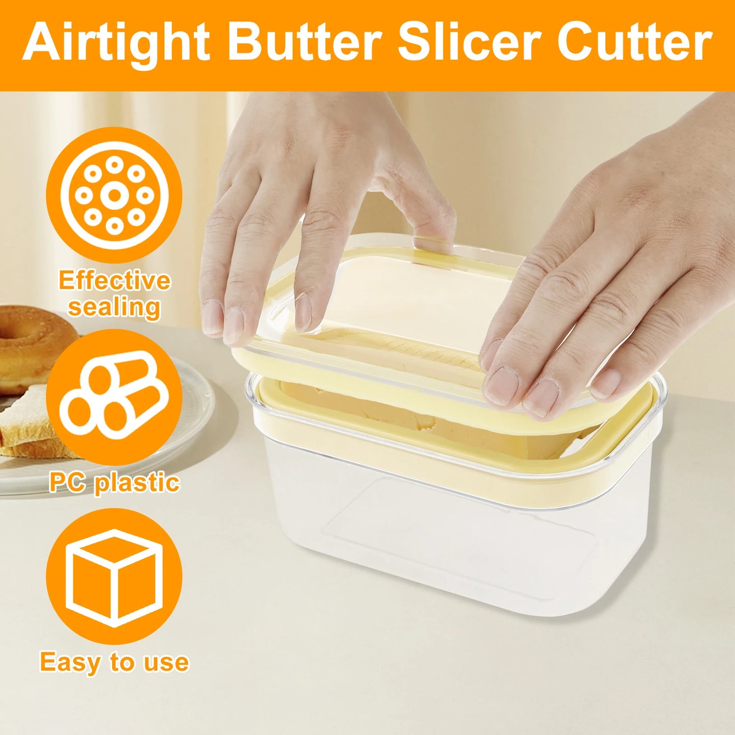Tejesa Butter Slicer Cheese Slice Fresh-keeping Storage Box Multi-funct Slicer for Kitchen Tool Fruit Vege Chopper Butter Container
