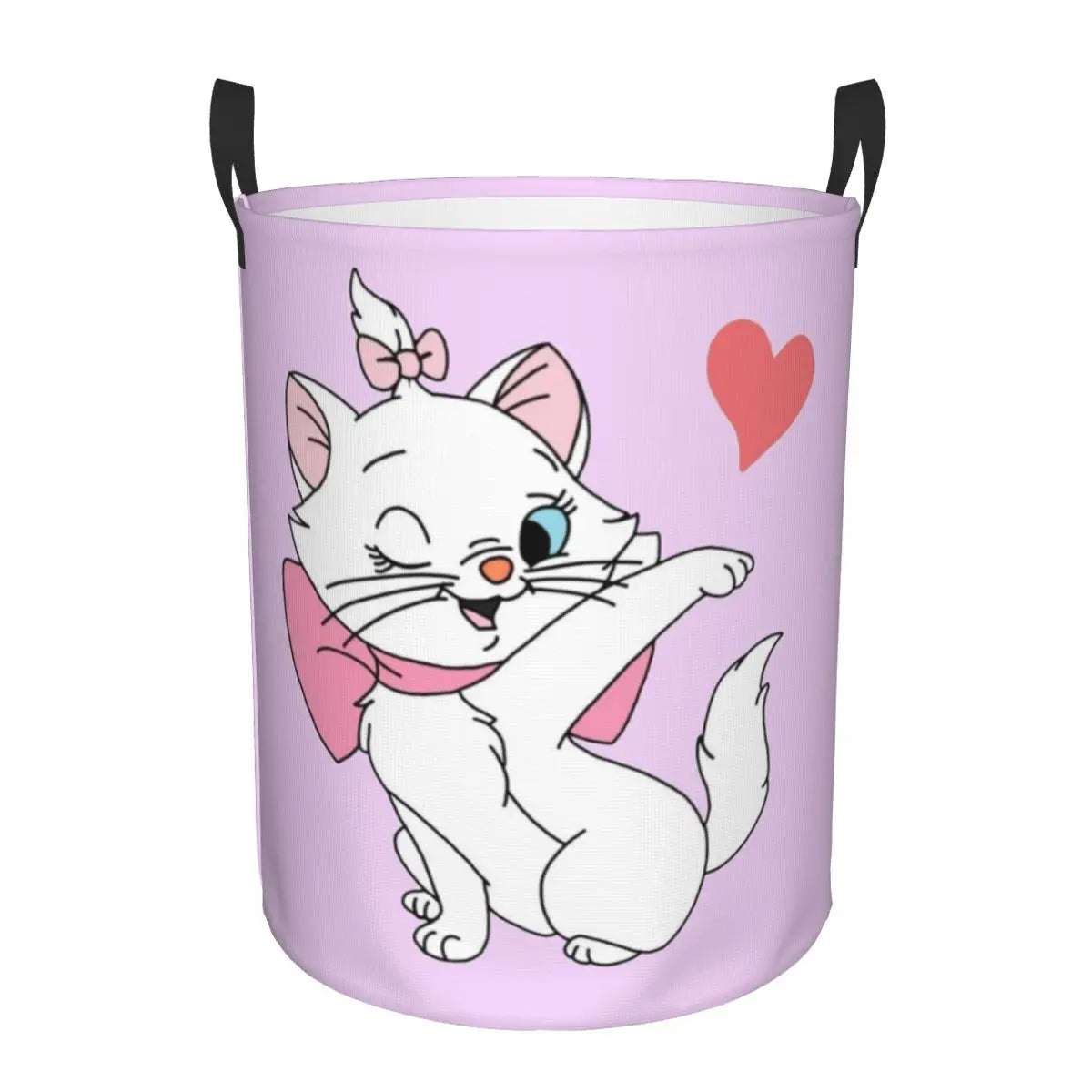 Hemasa Cats   On Pink Laundry Foldable Basket  for Toys / Clothes Hamper Storage Bin for Kids Nursery