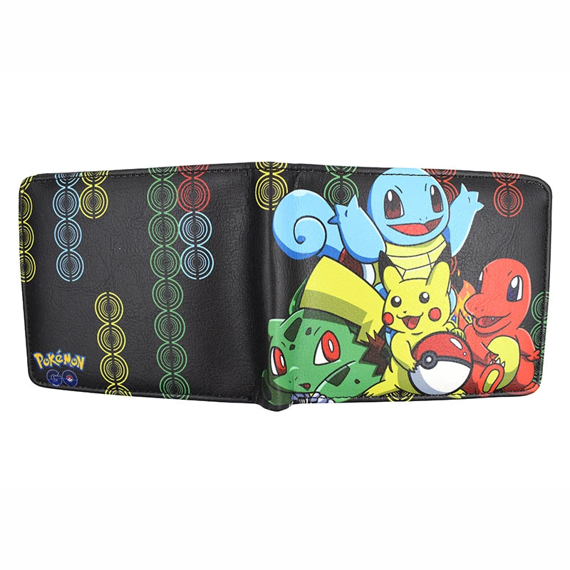 Hemasa Anime Cartoon Pikachu Charmander Wallet Cool Short Purse with Coin Pocket