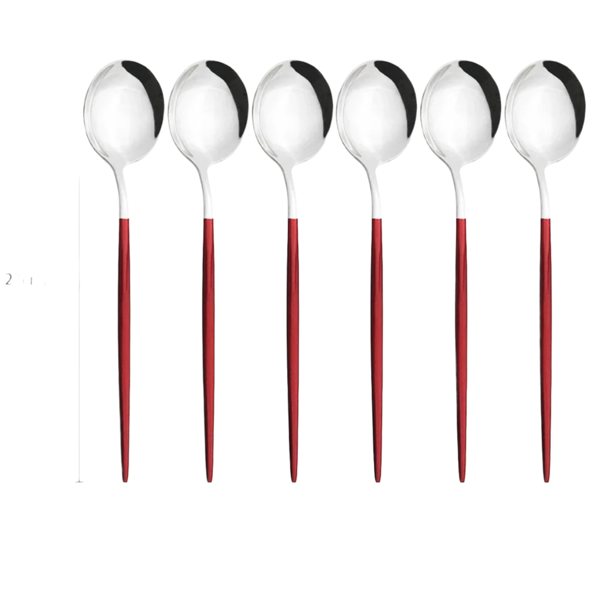 Hemasa 6Pcs  Western Stainless Steel Cutlery Set  Gold Ladle Spoon Dinnerware Dinner Spoon Soup Spoon Tableware Kitchen Silverware Set