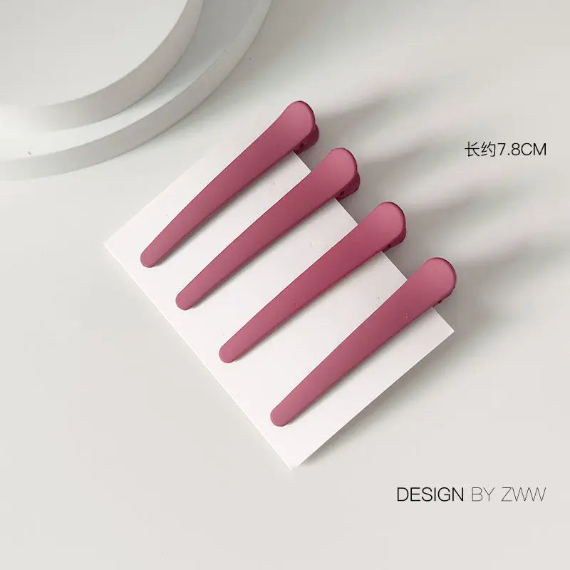 4Pcs/Set Candy Color Professional Hairdressing Salon Hairpins Plastic Duckbill Hair Clips DIY Alligator Hair Care Styling Tools