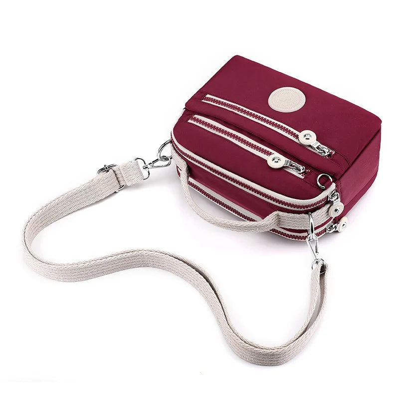 Tejesa  Double Layers Women Small Handbag  / Female Shoulder Bag Multi pockets Gilrs Shopping Messenger Bag