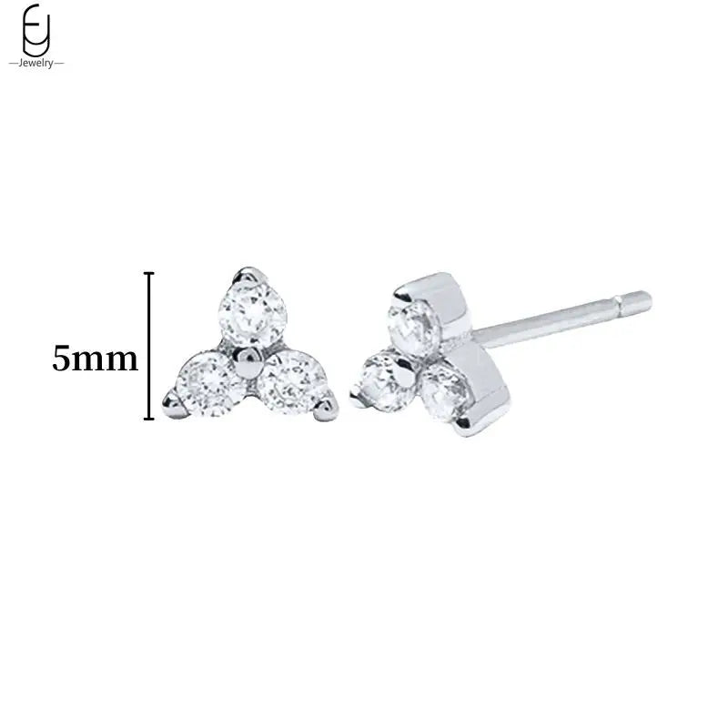 Hemasa 925 Sterling Silver Ear Buckles Fashion Hoop Earrings /White Crystal Luxury Women's Earrings Wedding Women's Jewelry Premium Gift