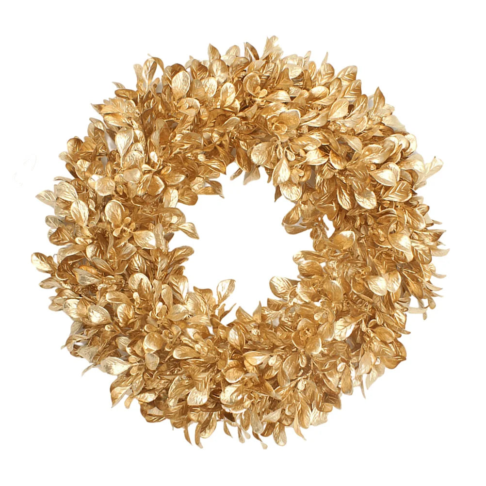 Wreath Front Door Wall Decoration Artificial Garland Pendant Golden Leaf Hanging Thanksgiving Flower