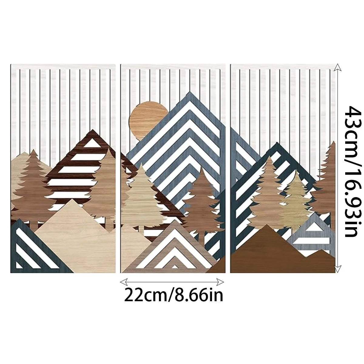 Hemasa 3pcs Wooden Wall Decor Set hollow wooden decoration, hanging wooden signs Art Decoration Perfect for Christmas wall decoration