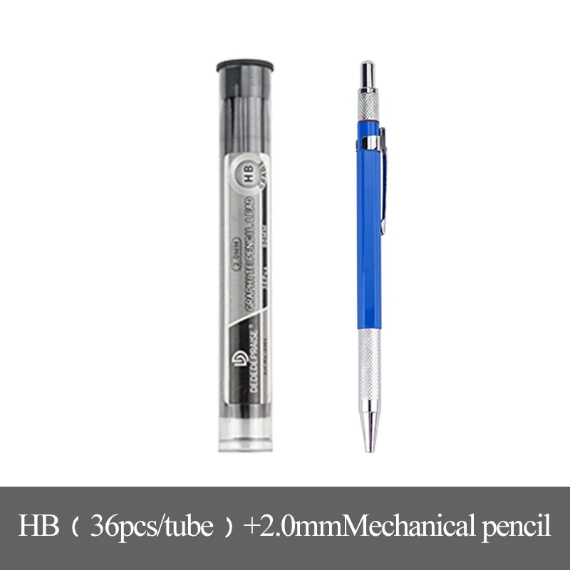 DEDEDEPRAISE Sketch 2.0MM Press Mechanical Pencil & 36colors Leads Drawing Colored Pencils Automatic Pencils Replacement Leads
