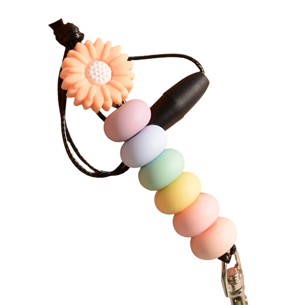 Hemasa Lanyard for Id Badges /Silicone Daisy Sunflower Lanyards Key Chain Pendant Holder for Women Girls Kids Charm Gift 2023