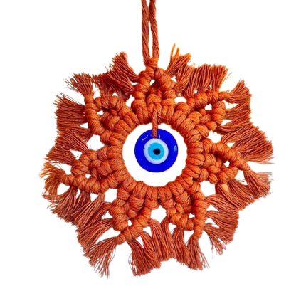 Hemasa Macrame Wall Hanging with Lucky Eye/ Turkish Evil Eye Cotton Woven Tapestry for Home Decor /Wall  Decoration House Warming Gift
