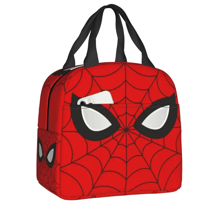 Custom Spider Man Lunch Bag Portable Cooler Thermal Insulated Lunch Box for Outdoor Camping Travel Multifunction Food Bento Box