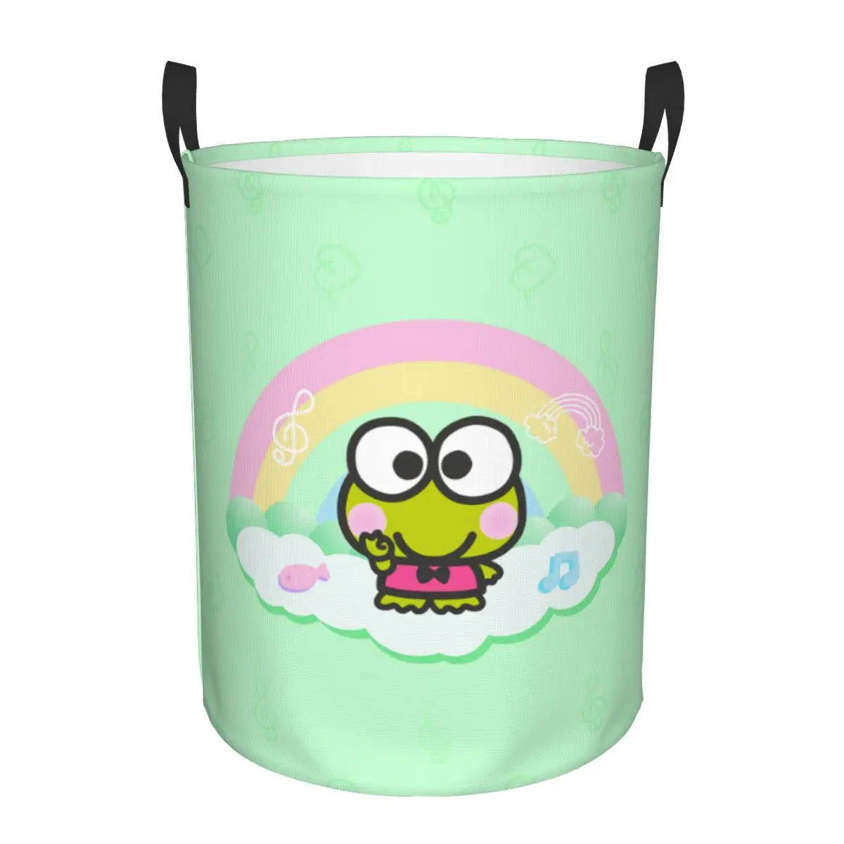 Tejesa Laundry Basket Foldable Large Capacity Clothes Storage Bin Big -eyed Frog Anime Baby Hamper