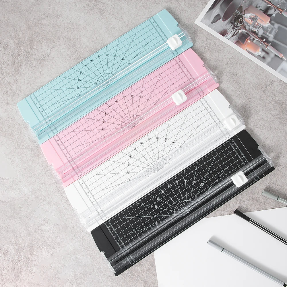Hemasa 1PC A4 Paper Cutter Safety Protection And Side Ruler Scrapbooking Tool For Handmade Paper, Coupons, Labels