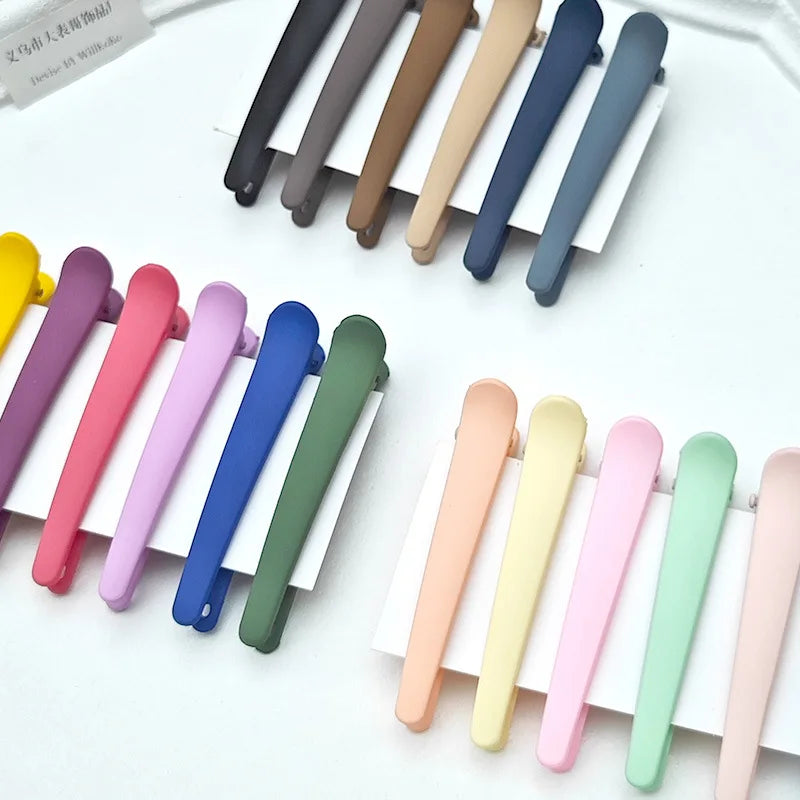 4Pcs/Set Candy Color Professional Hairdressing Salon Hairpins Plastic Duckbill Hair Clips DIY Alligator Hair Care Styling Tools