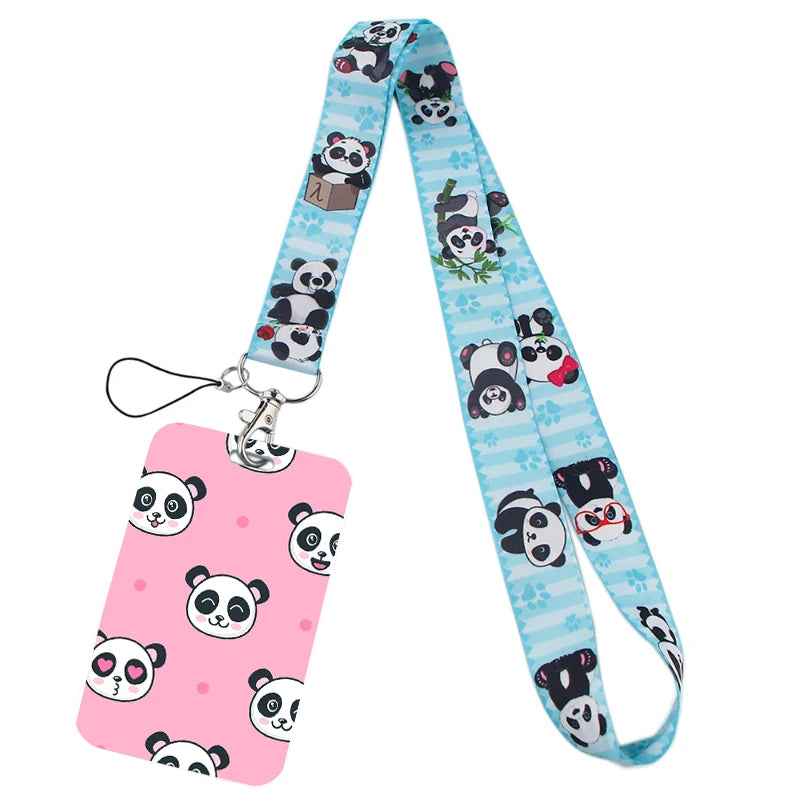 Tejesa  panda Lanyard Badge Holder ID Card /Lanyards Cell Phone Rope Key Lanyard Neck Straps Keychain